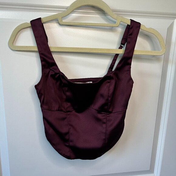 Abercrombie & Fitch Tops - Abercrombie & Fitch Satin Sculpt Squareneck Top Purple EUC Size XS